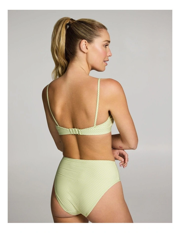 Swim Scoop Crop in Green image 2