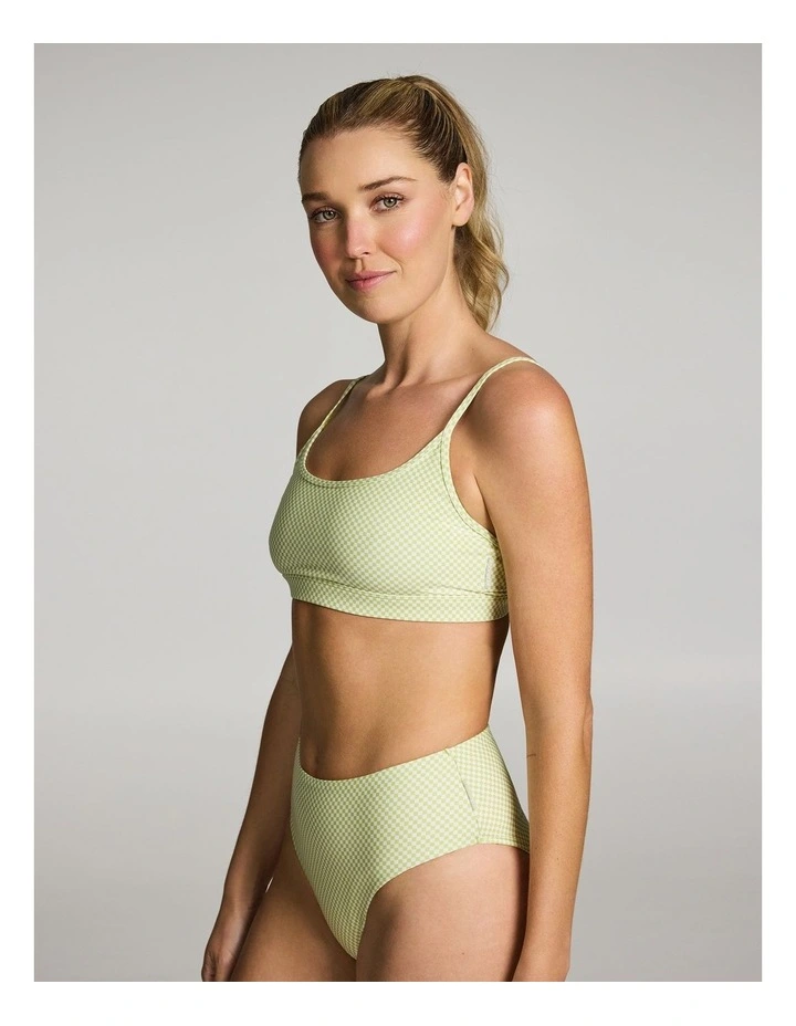 Swim Scoop Crop in Green image 3