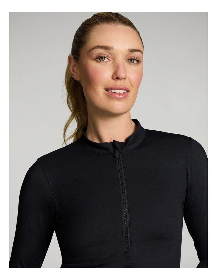 Swim Rash Guard in Black image 4