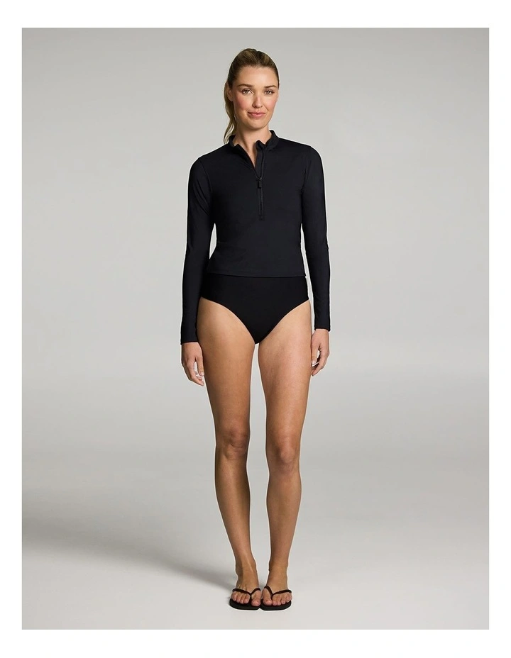 Swim Rash Guard in Black image 7