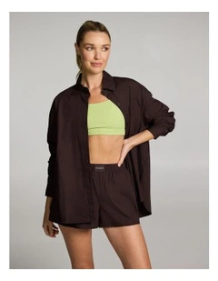 Cotton Shirt in Chocolate