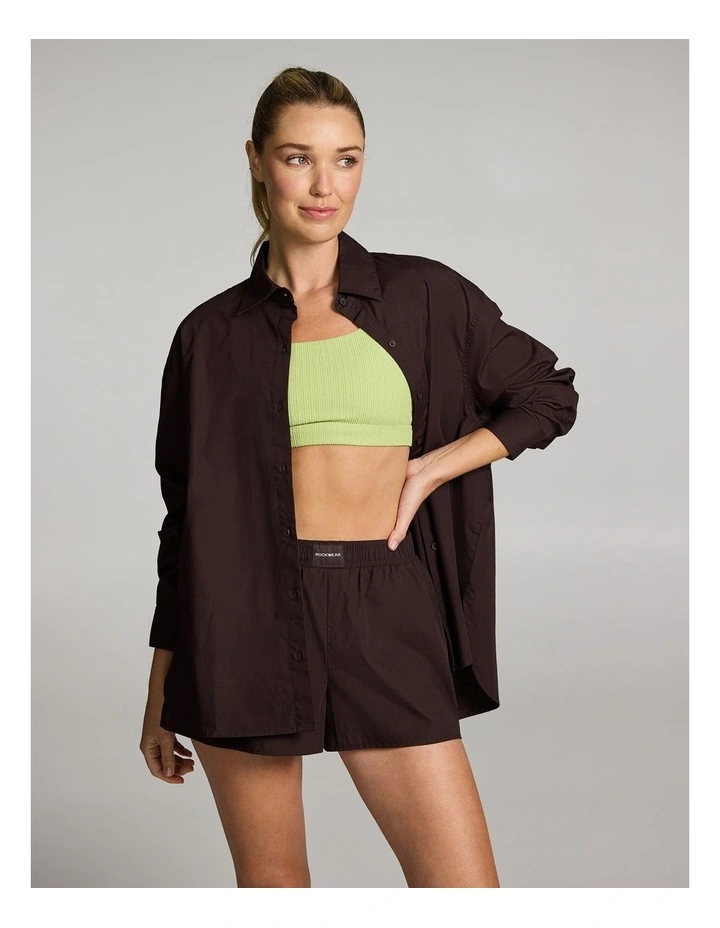 Cotton Shirt in Chocolate image 1