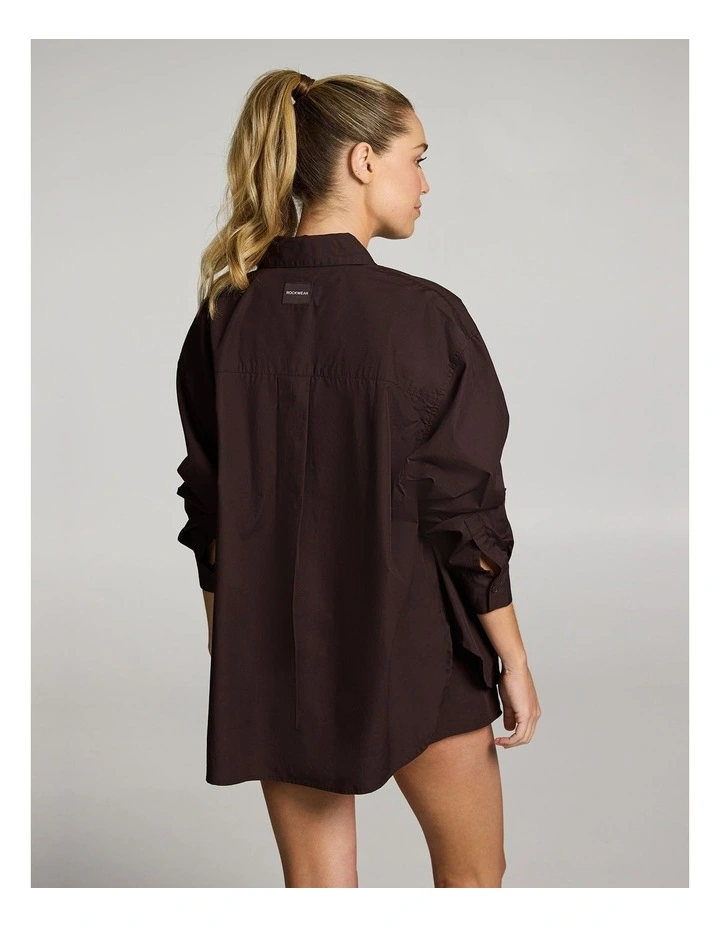 Cotton Shirt in Chocolate image 2