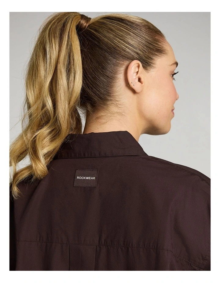 Cotton Shirt in Chocolate image 4