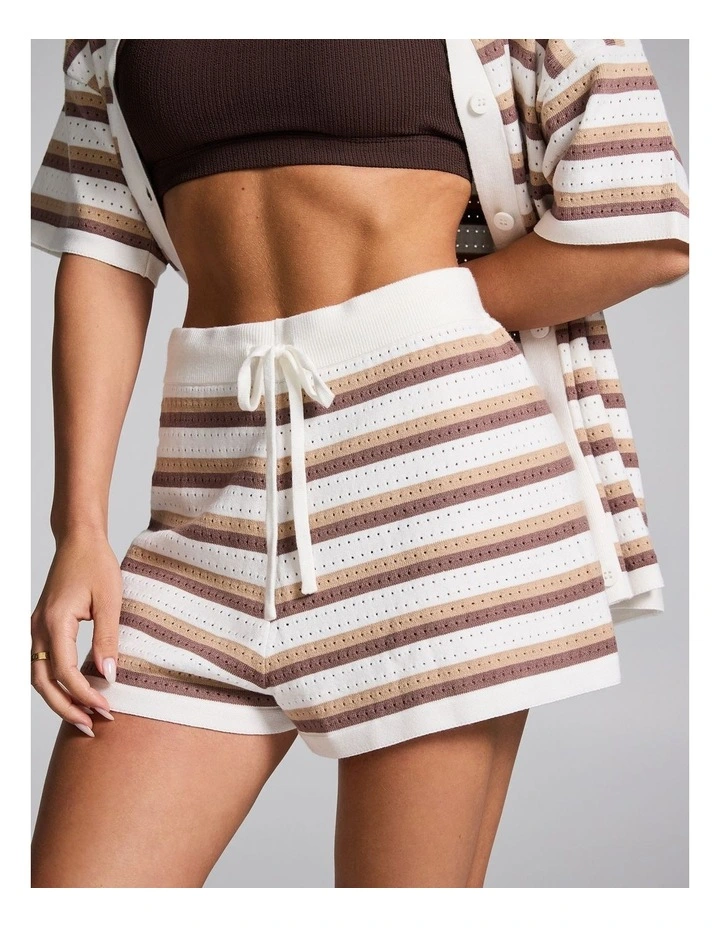 Knit Shorts in Multi image 3