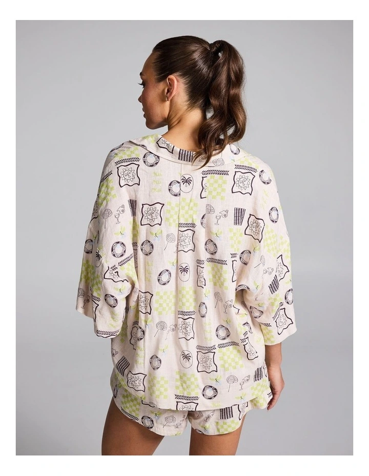 Linen Blend Shirt in Multi image 2