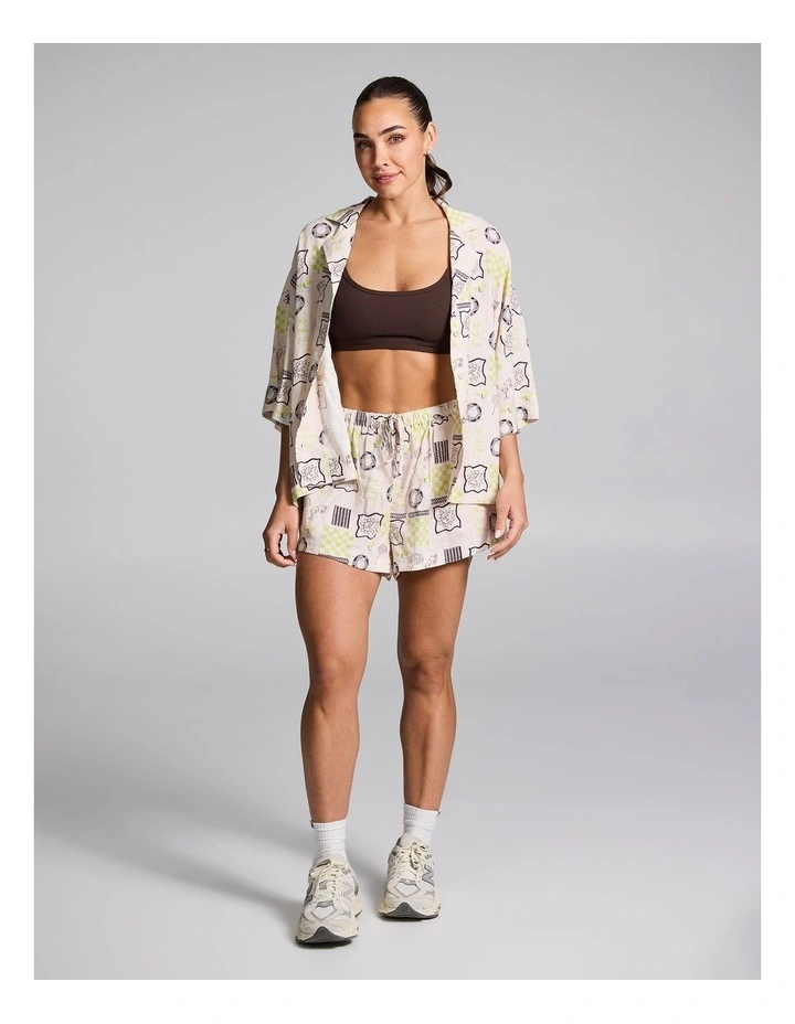 Linen Blend Shorts in Multi image 5