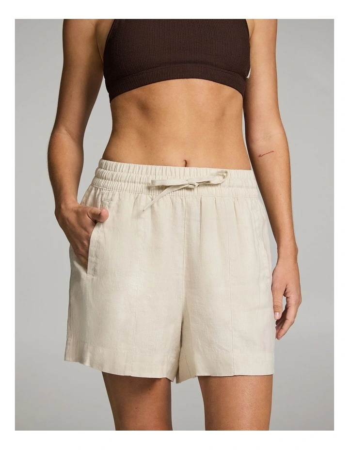 Linen Shorts in Vanilla image 1