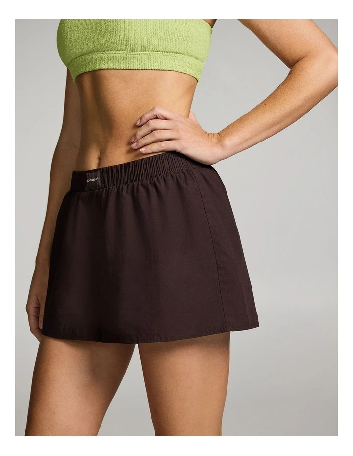 Cotton Shorts in Chocolate image 3