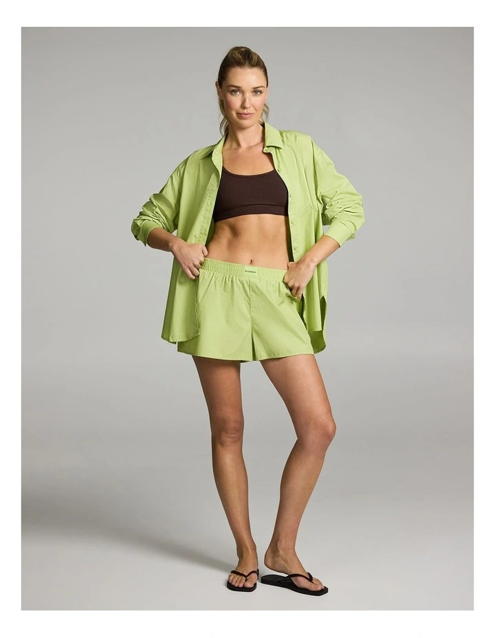 Cotton Shorts in Kiwi image 5