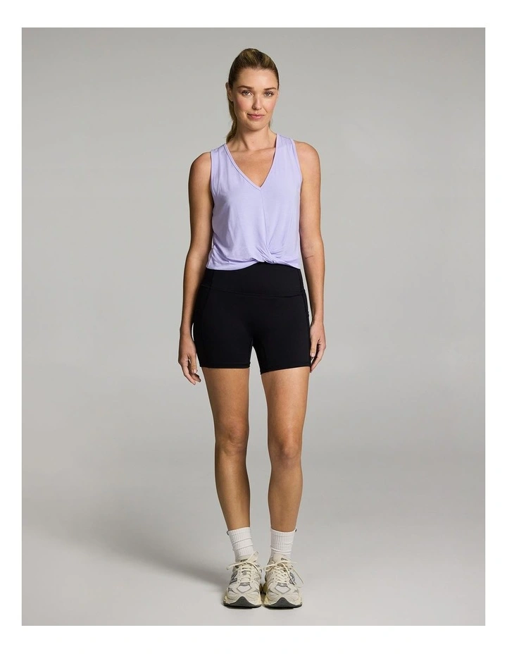 Twist Front V Neck Tank in Ultraviolet image 4