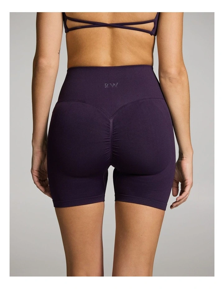 Booty Booster Scrunch Bum Bike Shorts in Plum image 2