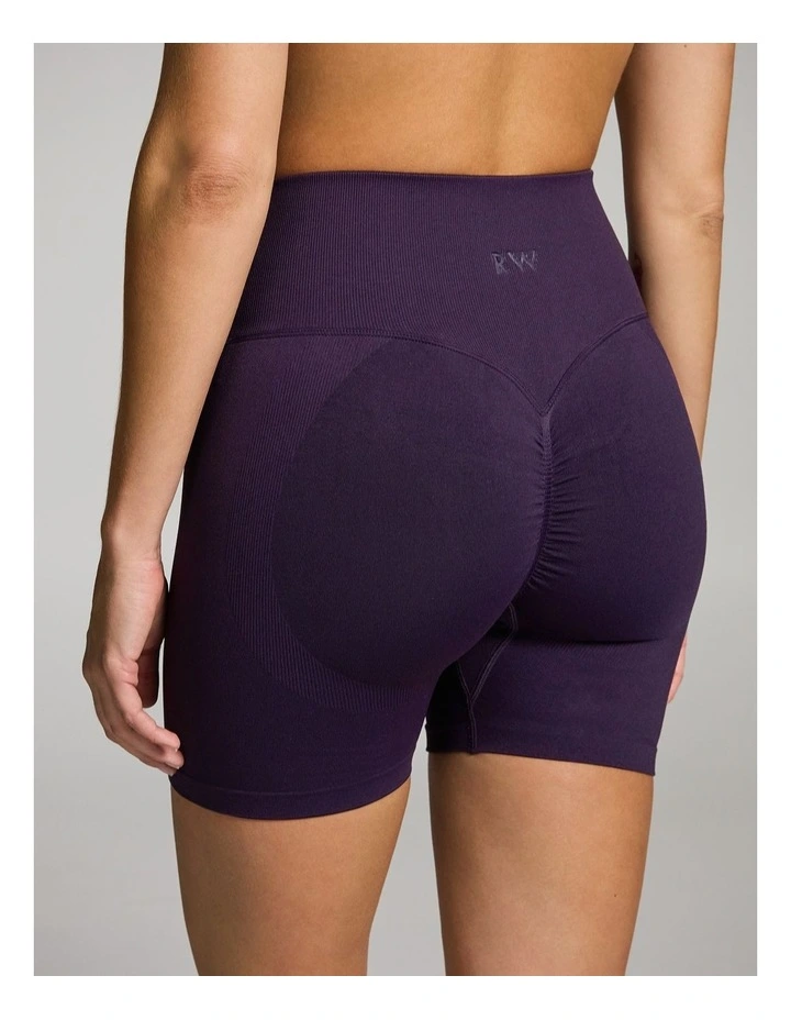Booty Booster Scrunch Bum Bike Shorts in Plum image 4