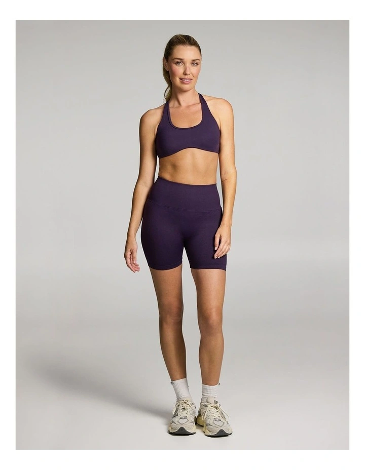 Booty Booster Scrunch Bum Bike Shorts in Plum image 5