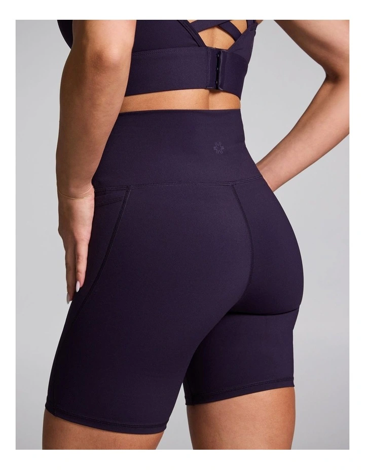 No Front Seam Quad Bike Shorts in Plum image 2