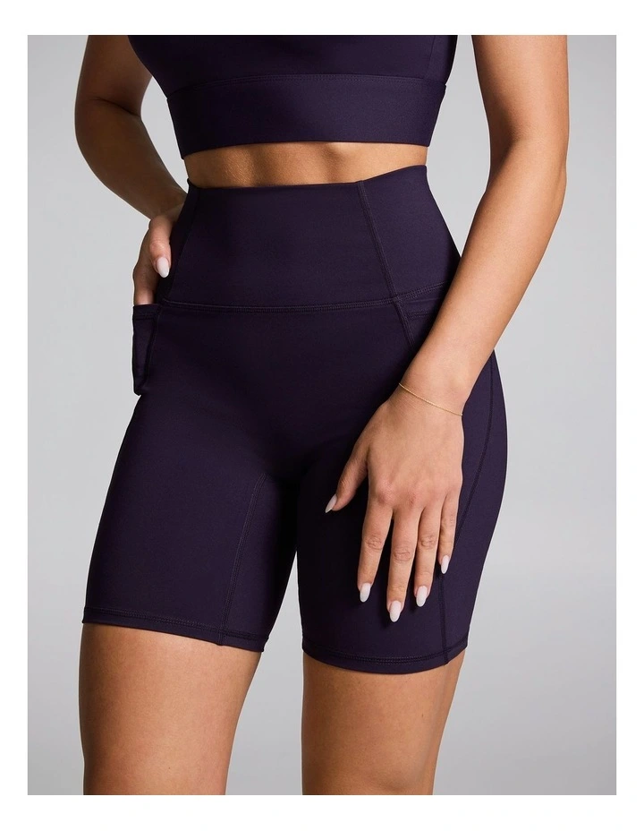 No Front Seam Quad Bike Shorts in Plum image 3