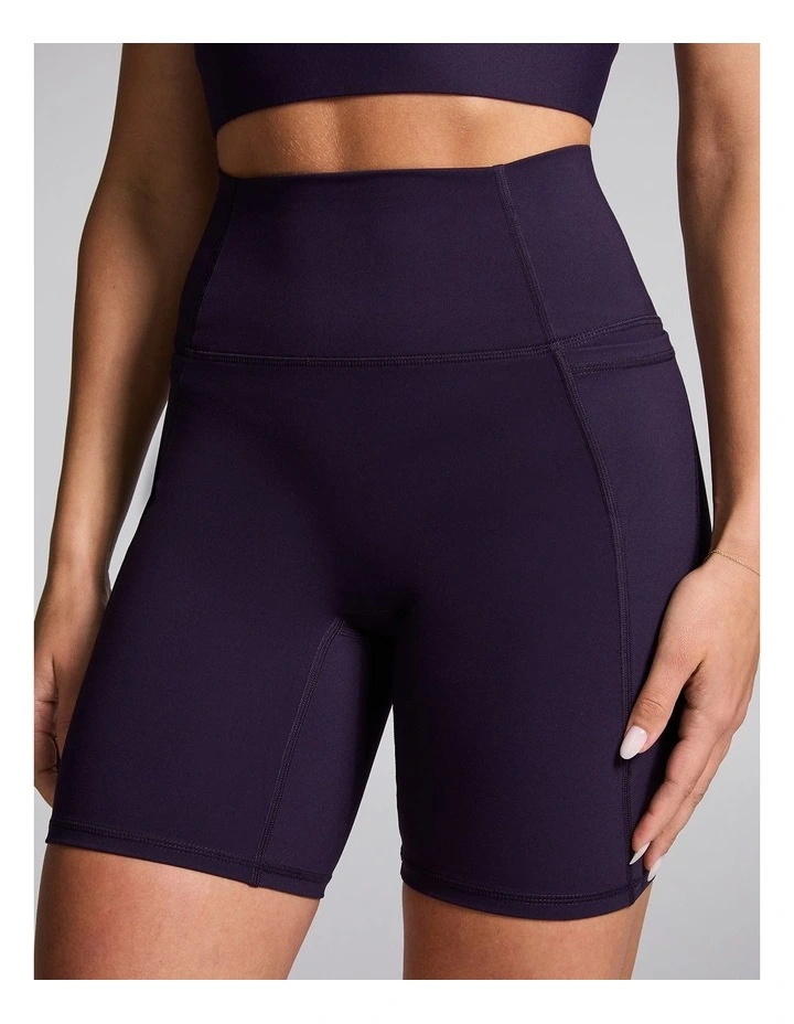 No Front Seam Quad Bike Shorts in Plum image 4
