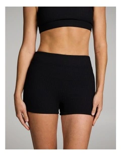 Swim Booty Shorts in Black