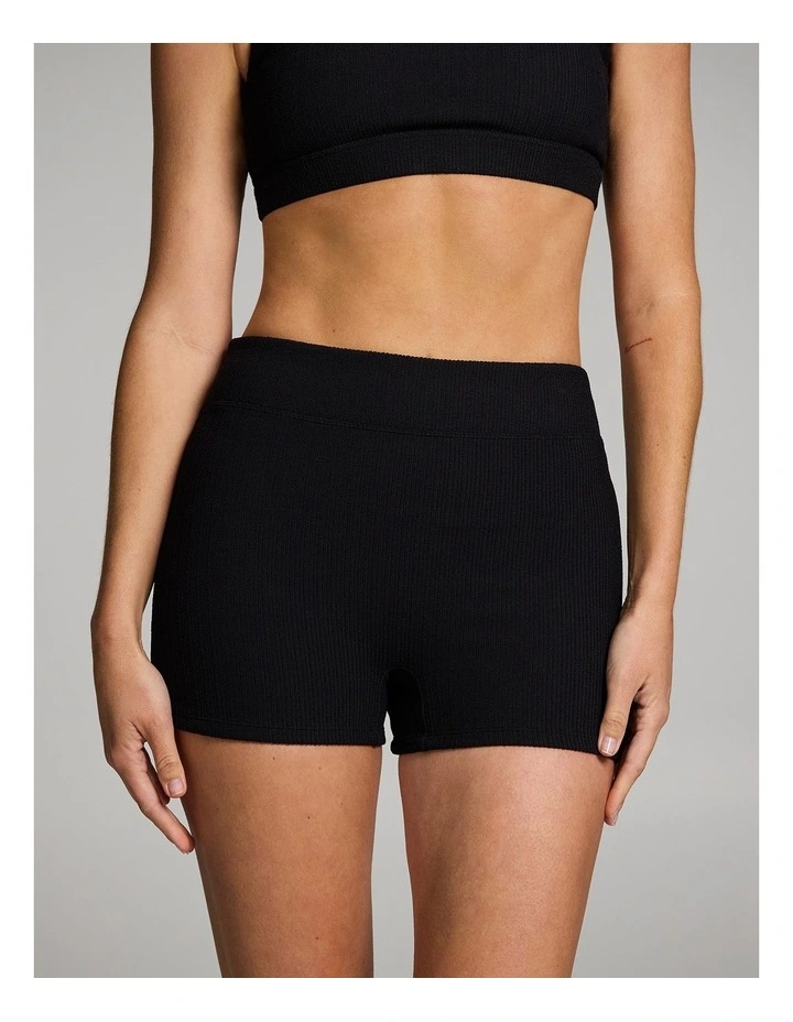 Swim Booty Shorts in Black image 1