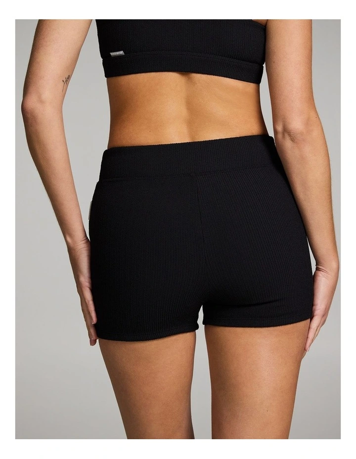 Swim Booty Shorts in Black image 2