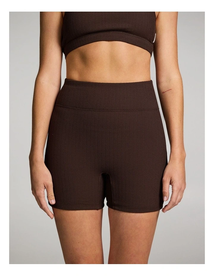 Swim Mid Thigh Bike Shorts in Brown image 1