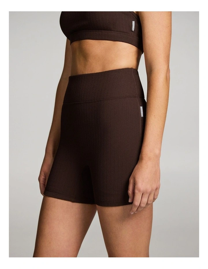 Swim Mid Thigh Bike Shorts in Brown image 3