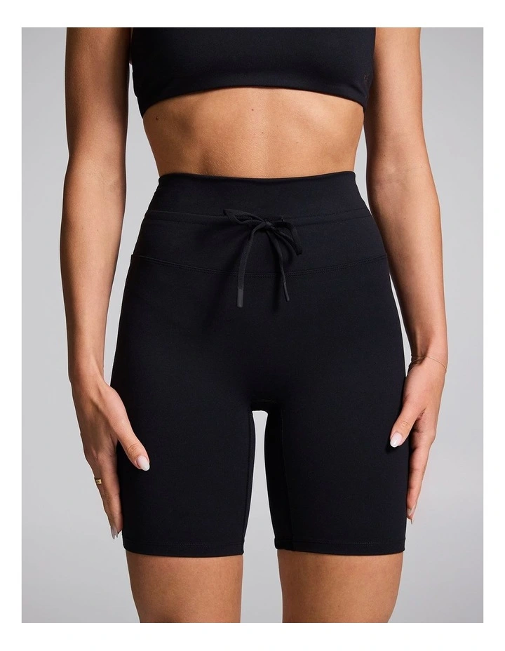 Tie Front Quad Bike Shorts in Black image 1
