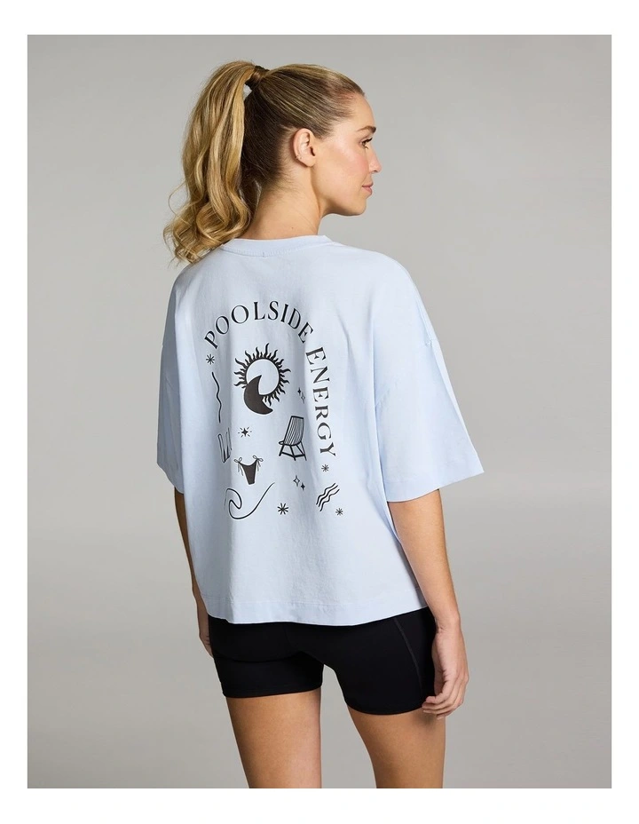 Oversize Boxy Tee in Light Sky Blue image 2