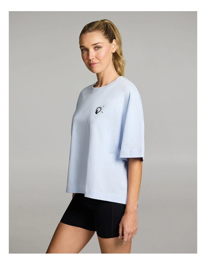 Oversize Boxy Tee in Light Sky Blue image 3