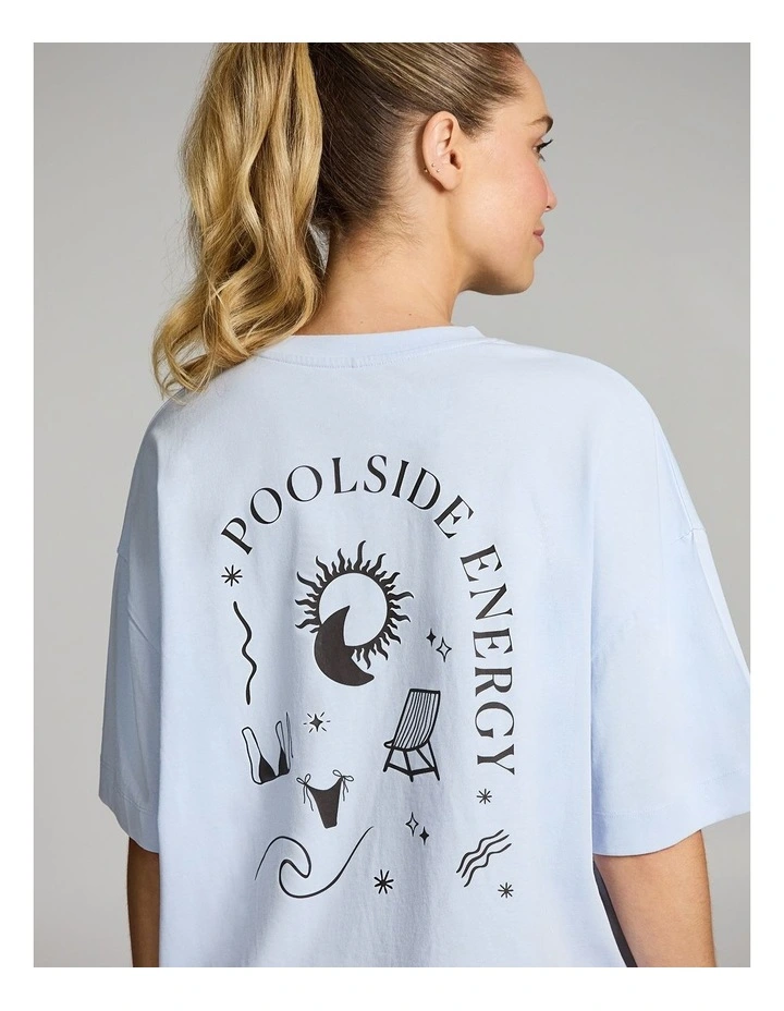 Oversize Boxy Tee in Light Sky Blue image 4