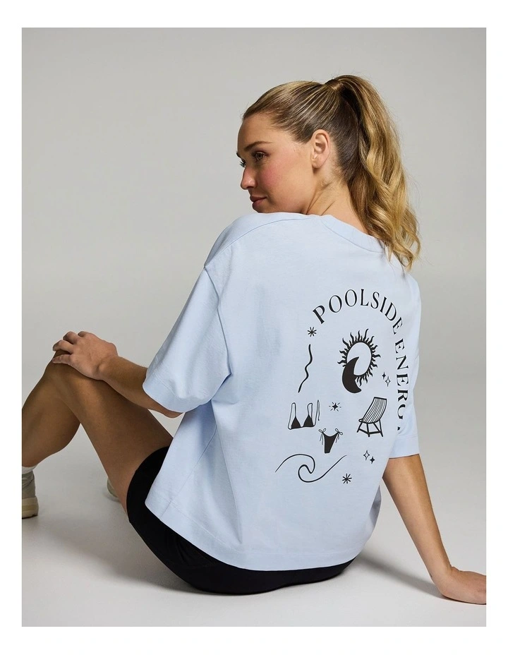 Oversize Boxy Tee in Light Sky Blue image 6