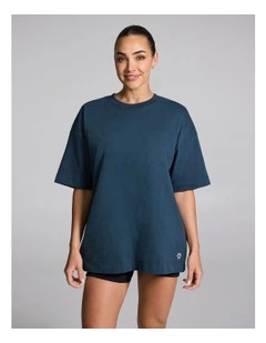 Baggy Fit Tee in Midnight Green