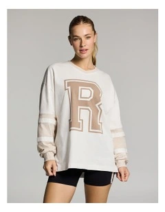 Oversize Long Sleeve Tee in White