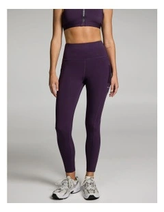 Velocity Pocket Full Length Tights in Plum