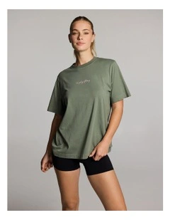 Graphic Tee in Olive