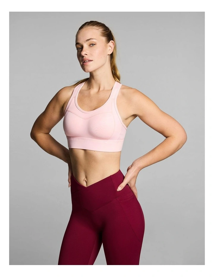 Olympia High Impact Moulded Sports Bra in Rose Quartz image 3