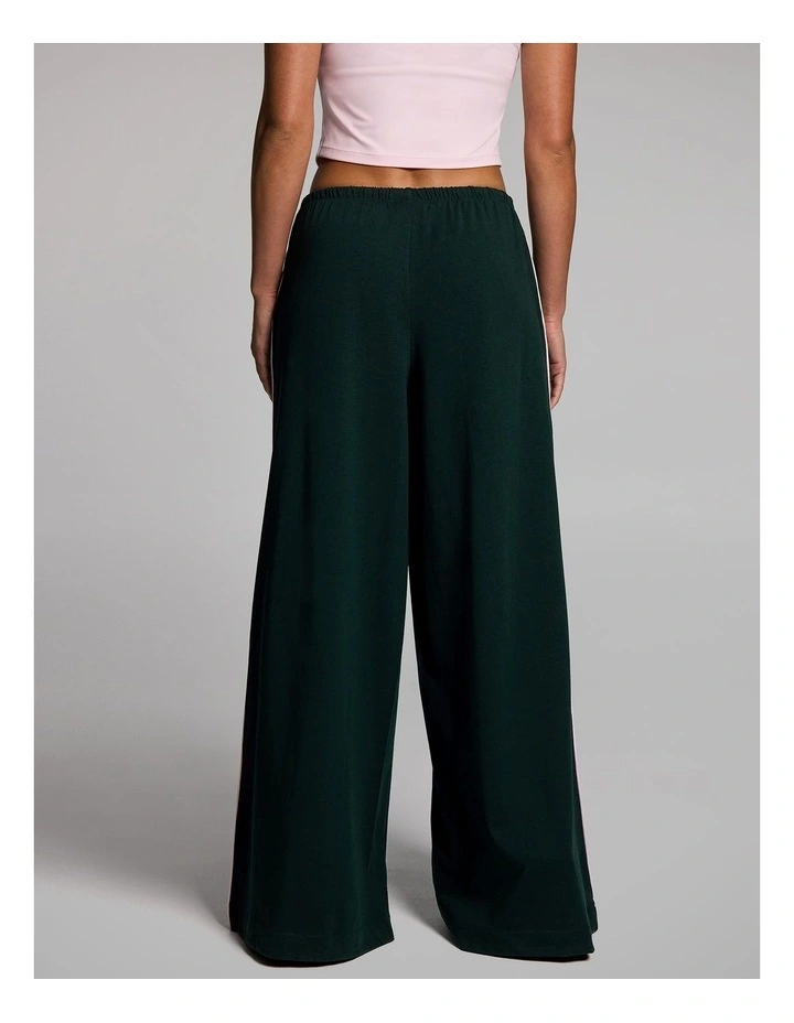 Cotton Jersey Extra Wide Leg Pants in Forest image 2