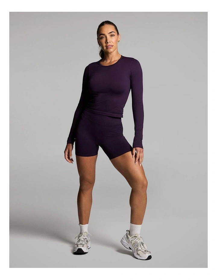 Seamless Long Sleeve Top in Plum image 6