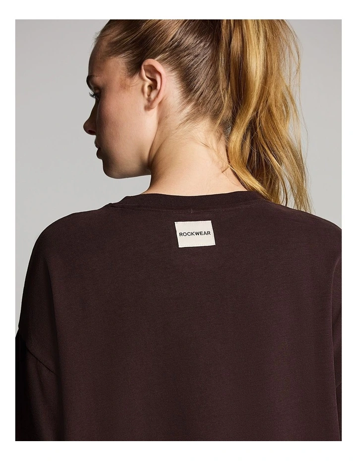 Blocked Long Sleeve Top in Cocoa image 4