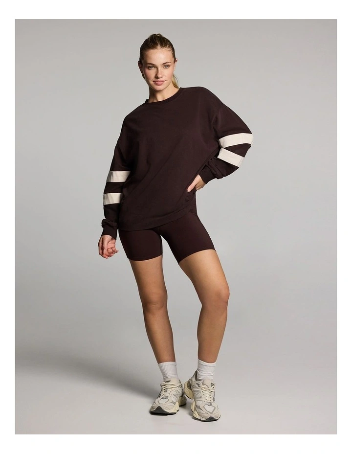 Blocked Long Sleeve Top in Cocoa image 6