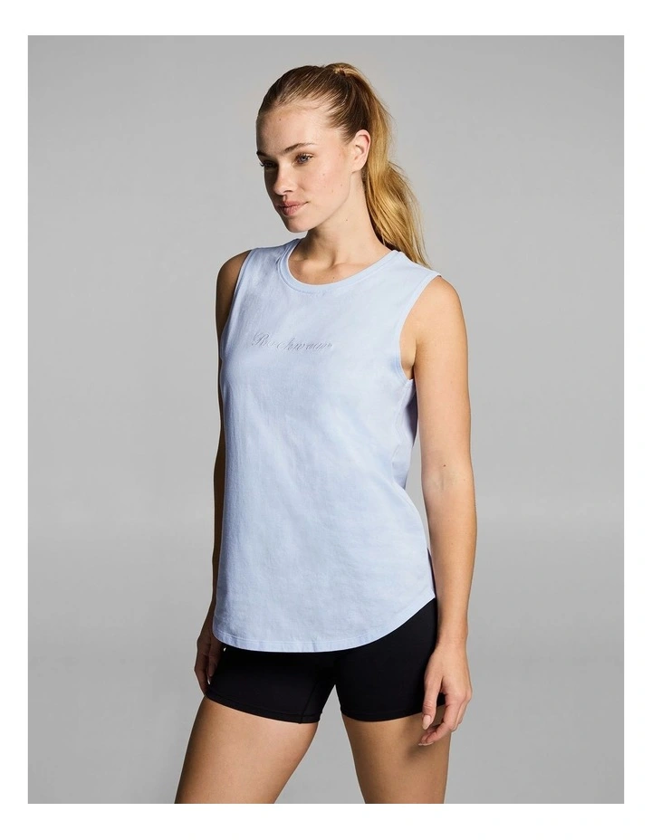 Cotton Tank in Light Sky Blue image 3
