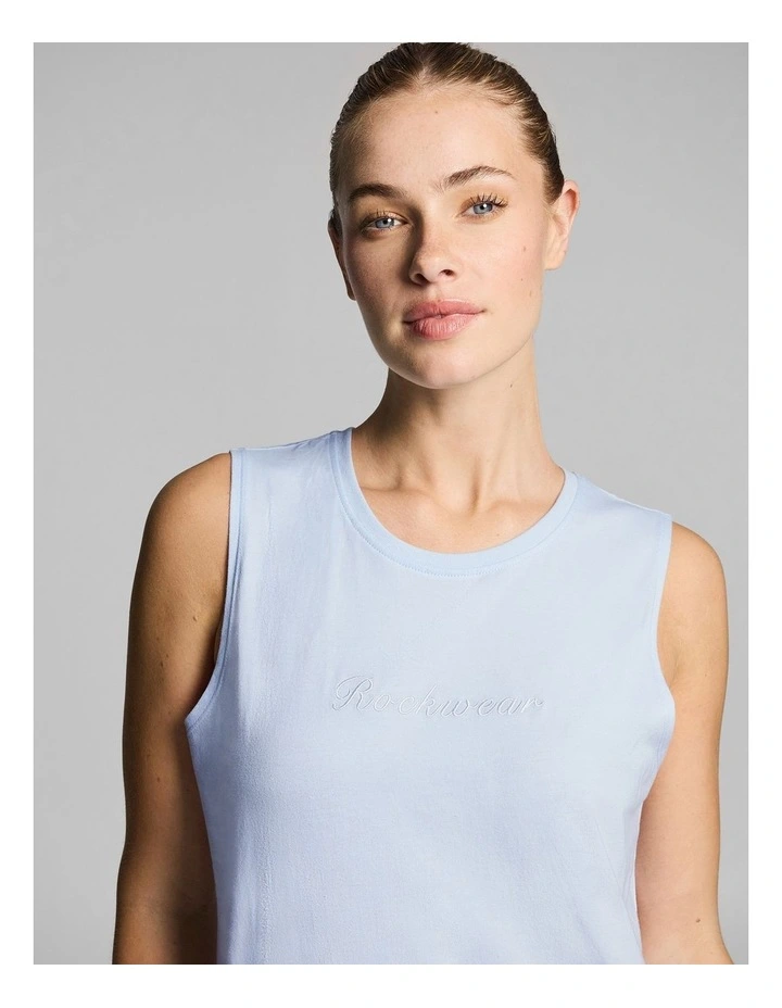Cotton Tank in Light Sky Blue image 4