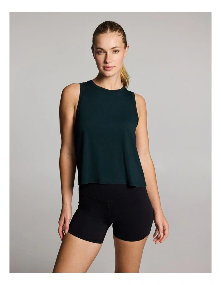 Freestyle Hip Length Tank in Forest image 1