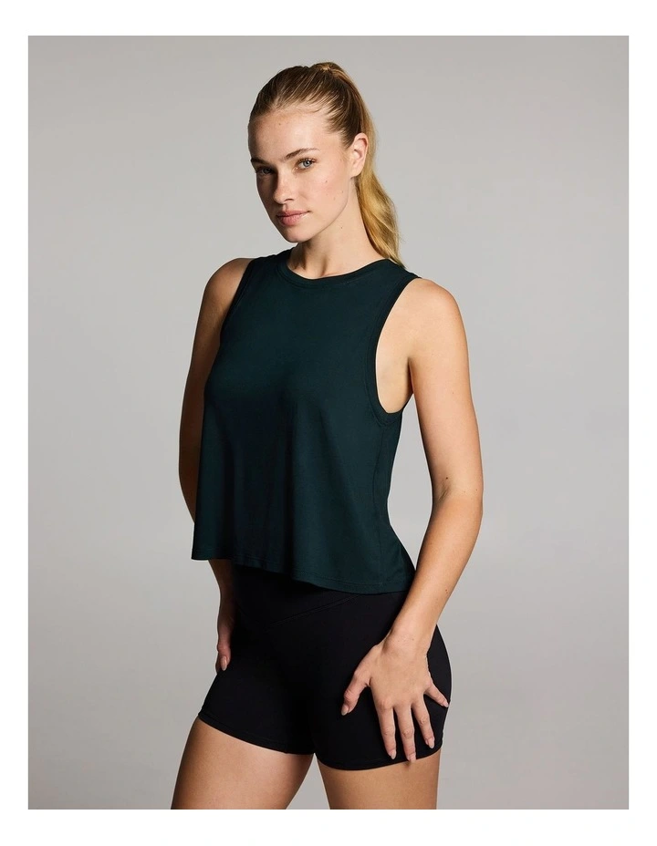 Freestyle Hip Length Tank in Forest image 3