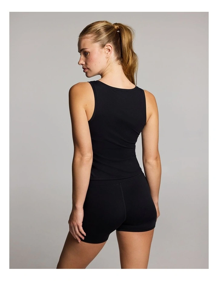 Base One V Neck Tank in Black image 2