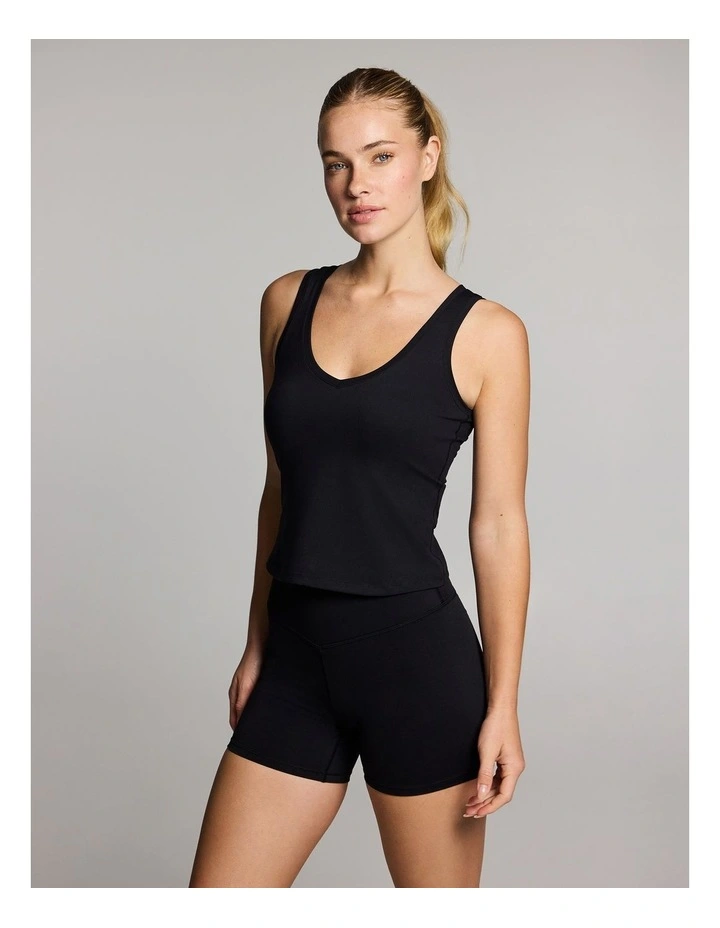 Base One V Neck Tank in Black image 3