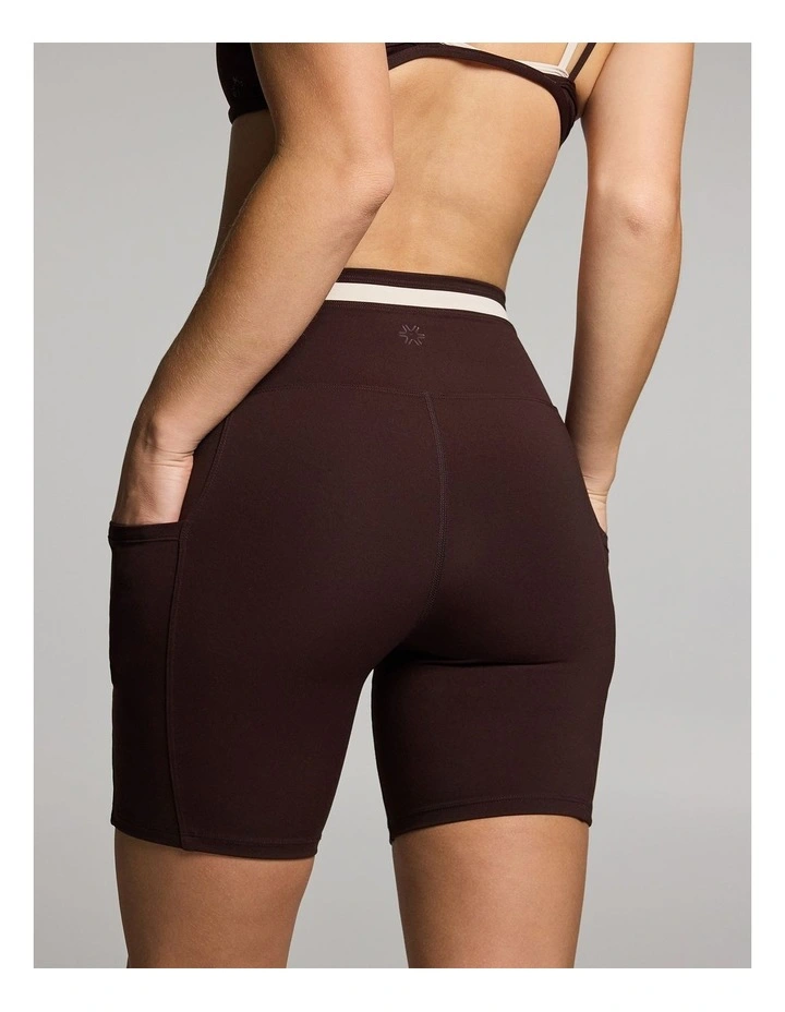 Tipped Pocket Quad Bike Shorts in Cocoa image 2