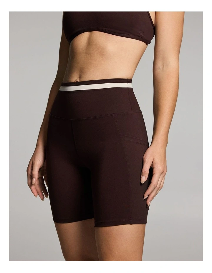 Tipped Pocket Quad Bike Shorts in Cocoa image 3