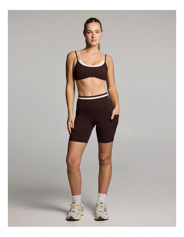 Tipped Pocket Quad Bike Shorts in Cocoa image 5