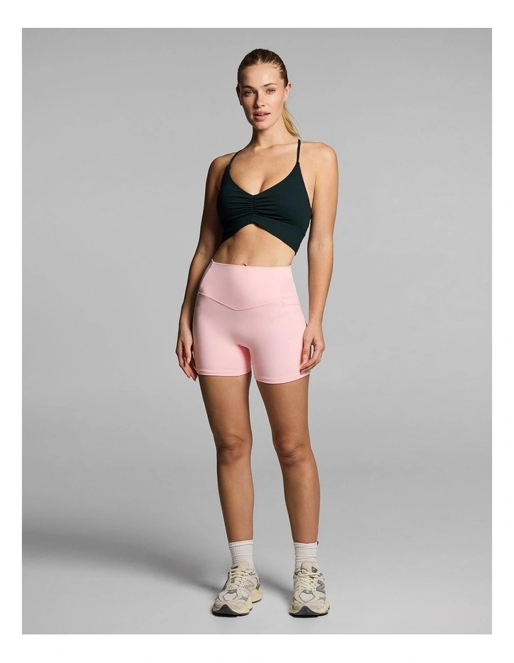 No Front Seam Pocket Mid Thigh Bike Shorts in Rose Quartz image 5